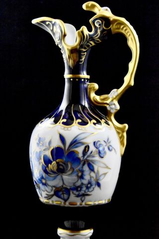 Vintage Porcelain Bohemian Czech Royal Dux Vase Handmade Painted Decor 2