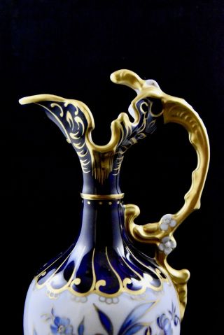 Vintage Porcelain Bohemian Czech Royal Dux Vase Handmade Painted Decor 3
