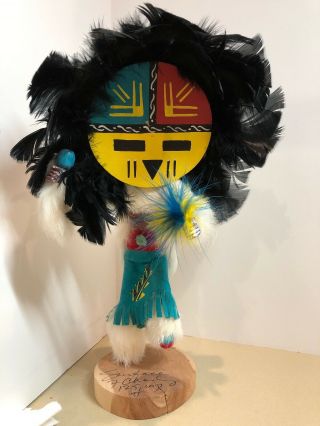 Hopi Indian Kachina Doll Handmade By F Charley “sundance” Kachina Doll 14”