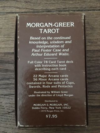 Rare Vintage 1979 Morgan Greer 78 Tarot Card Deck & Booklet 2
