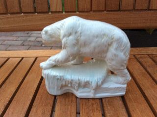volkstedt dresden sitzendorf porcelain coloured polar bear very seldom item 3