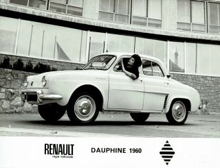 Vintage Renault Dauphine Press Photo France 1960