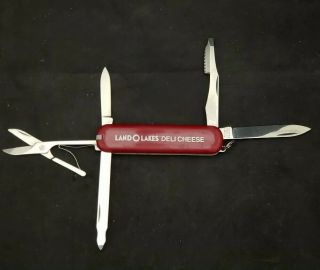 Victorinox Executive Swiss Army Knife / Red 74mm W/ Land O Lakes Deli Cheese Ad