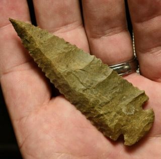 Tennessee Dover Flint Serrated St.  Charles Dovetail Indian Artifact Arrowhead