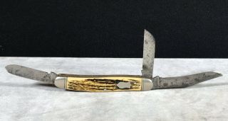 Vtg Hibbard Spencer & Bartlett & Co 3 Blade Folding Knife Pocketknife