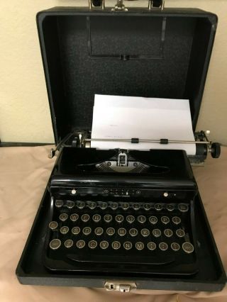 Vintage Royal Portable Typewriter Black Touch Control
