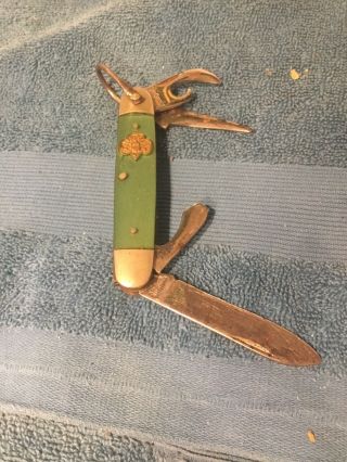 Kutmaster Utica,  N.  Y.  Usa.  Vintage Boy Scouts Of America Official Knife 4 Tools