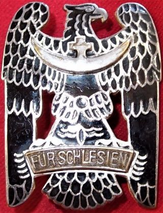 Vintage Immediate Post Ww1 German Silesian Eagle Order 1st Class Medal Badge