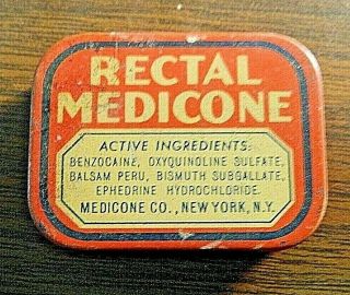 Vintage Rectal Medicone Tin