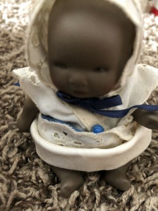 Vintage Black Americana Baby Doll Jointed Miniature Bisque Doll