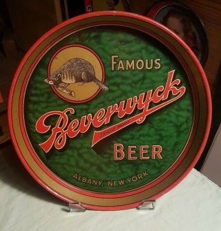 Vintage Beverwyck Breweries Beer Tray Albany,  Ny 12 " 1930 