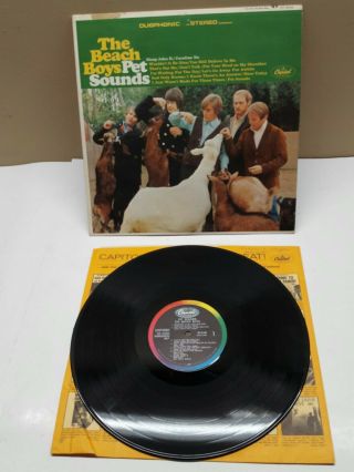 The Beach Boys Pet Sounds Dt 2458 Duophonic Vinyl Capital Records 1966 Vg,  Rare