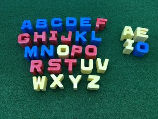 Vintage 1971 Mattel Tuff Stuff Alphabet Letter Complete Set,