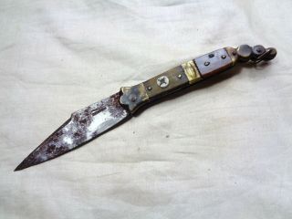 ANTIQUE NAVAJA SPANISH Folding / jack Knife for restoration no dagger Bowie 2