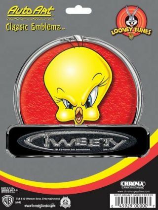 Licensed Warner Bros Looney Tunes Tweety Classic Emblemz Chroma Graphics Car Suv