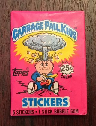 1985 Topps Garbage Pail Kids Series 1 Wax Pack - Light Blue Cloud
