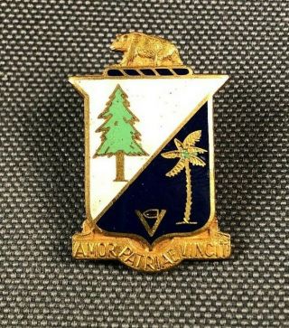 California State Guard 5th Regiment Dui Nh Sb Di Pin Badge Unit Crest 874d