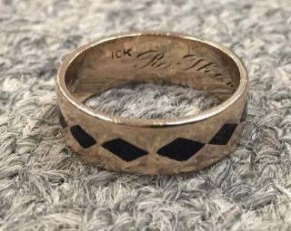 Vintage 10k Yellow Gold Mens,  Womens Band Ring,  4.  5 Grams,  Size 6,  Nr