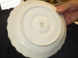 VINTAGE WEIMAR BLUE AND WHITE OYSTER PLATE.  AND MARKED 3