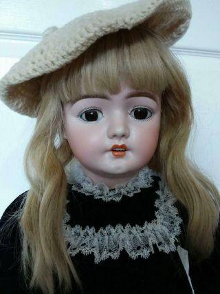 Large Antique 29 Inch Simon & Halbig 1079 Doll With Blond Hair,  Invisible Repair