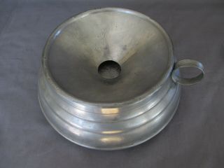Rare? American Antique Pewter Spittoon Roswell Gleason Dorchester Mass C 1850