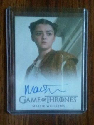 Game Of Thrones Season 5 Maisie Williams As Arya Stark Fb Autograph Very Limited