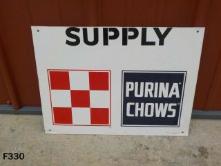 Vintage Purina Chows Feed Seed Farm Supply Checkerboard Metal Sign Print Usa