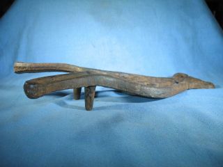 Antique Rustic Cast Iron Boot Jack with Decorative Arts Scrollwork 3