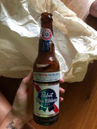 Vintage Pabst Blue Ribbon Beer Bottle