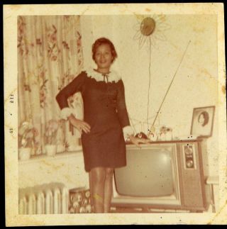 Vintage Photo African American Woman Fashion Vtg Tv Mid Century 1969