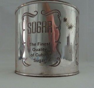Vintage Tin Sugar The Finest Quality Of Cuban Sugar
