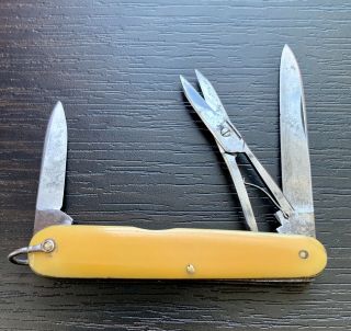 Rare Vintage “u.  K.  & R Co” Pocket Knife - 3 1/8” Closed - Well Made Germany