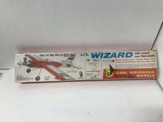 Vintage Control Line Model Airplane Kit Lil Wizard Cox Factory 1/2a