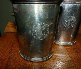 Set of 3 Vintage S KIRK & SON Sterling Silver 277 Julep Cups 3