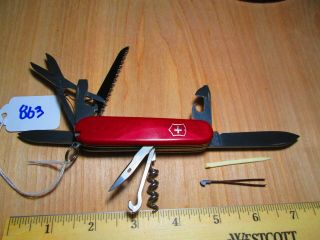 863 Red Victorinox Swiss Army Huntsman Knife