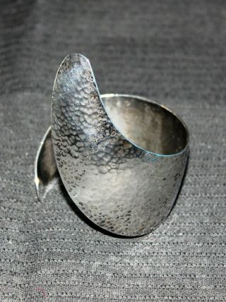 Vintage Modernist E.  Dragsted Sterling Silver Cuff Bracelet Denmark