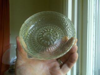 1820s Early Flint Glass Pontiled 3 Mold England Glass Bowl Eapg Sunburst