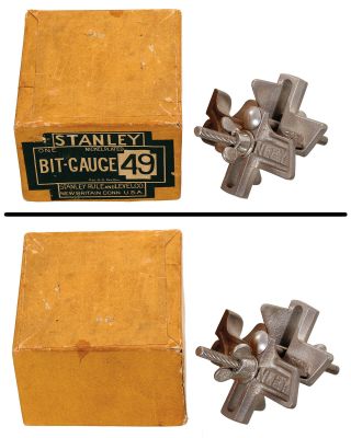 Stanley No.  49 Auger Bit Depth Gauge - Orig.  Box - Ca.  1910 - Mjdtoolparts