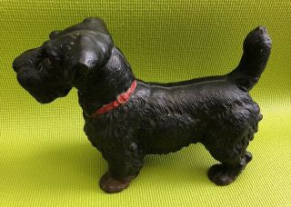 Antique Standing Scottie Dog Scottish Terrier Cast Iron Hubley Doorstop 14lbs