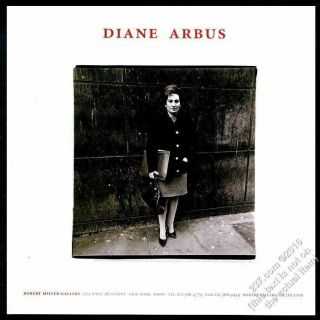 2003 Diane Arbus Woman With Briefcase Photo Nyc Gallery Show Vintage Print Ad