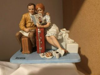The Norman Rockwell American Family Porcelain Figurines " Newlyweds " (1967)