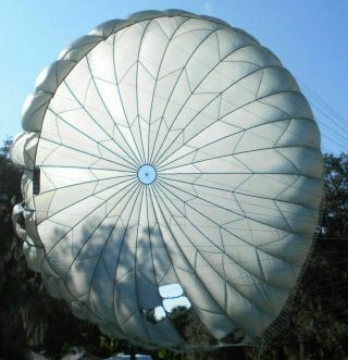 Military Parachute Canopy Mc1 - 1d Lines Cut 35 Ft Diameter Soft Nylon,  Shade