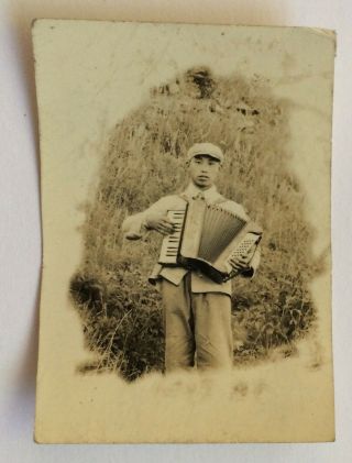 1950s China Pla Play Accordion Chinese People 