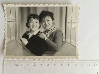 Two Chinese Girl Studio Photo 1980s