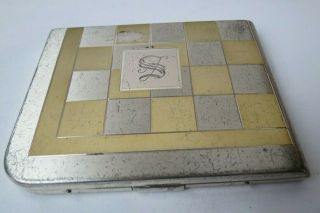 Vintage Elgin - American Sterling Silver.  925 Cigarette Case Mono S 120 Grams