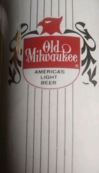 Vintage Advertising Old Milwaukee Beer Ceramic Mug Stein