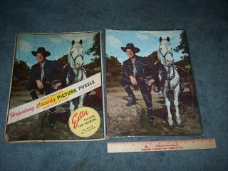 Vintage Circa 1950 Hopalong Cassidy Picture Puzzle Complete 2973 B12
