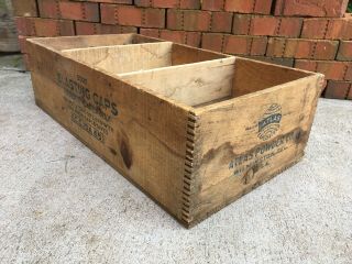 Old Wooden Explosives Crate Atlas Powder Blasting Caps Dynamite Wood Box Shelf