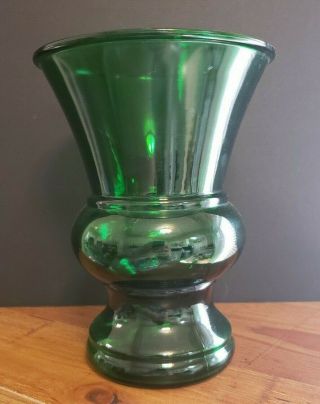 Vintage Napco Green Glass Floral Vase 1172 Cleveland Oh
