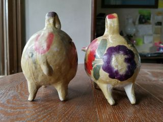 Two 1950 Vintage Mexican Pottery Pig Piggy Banks 3